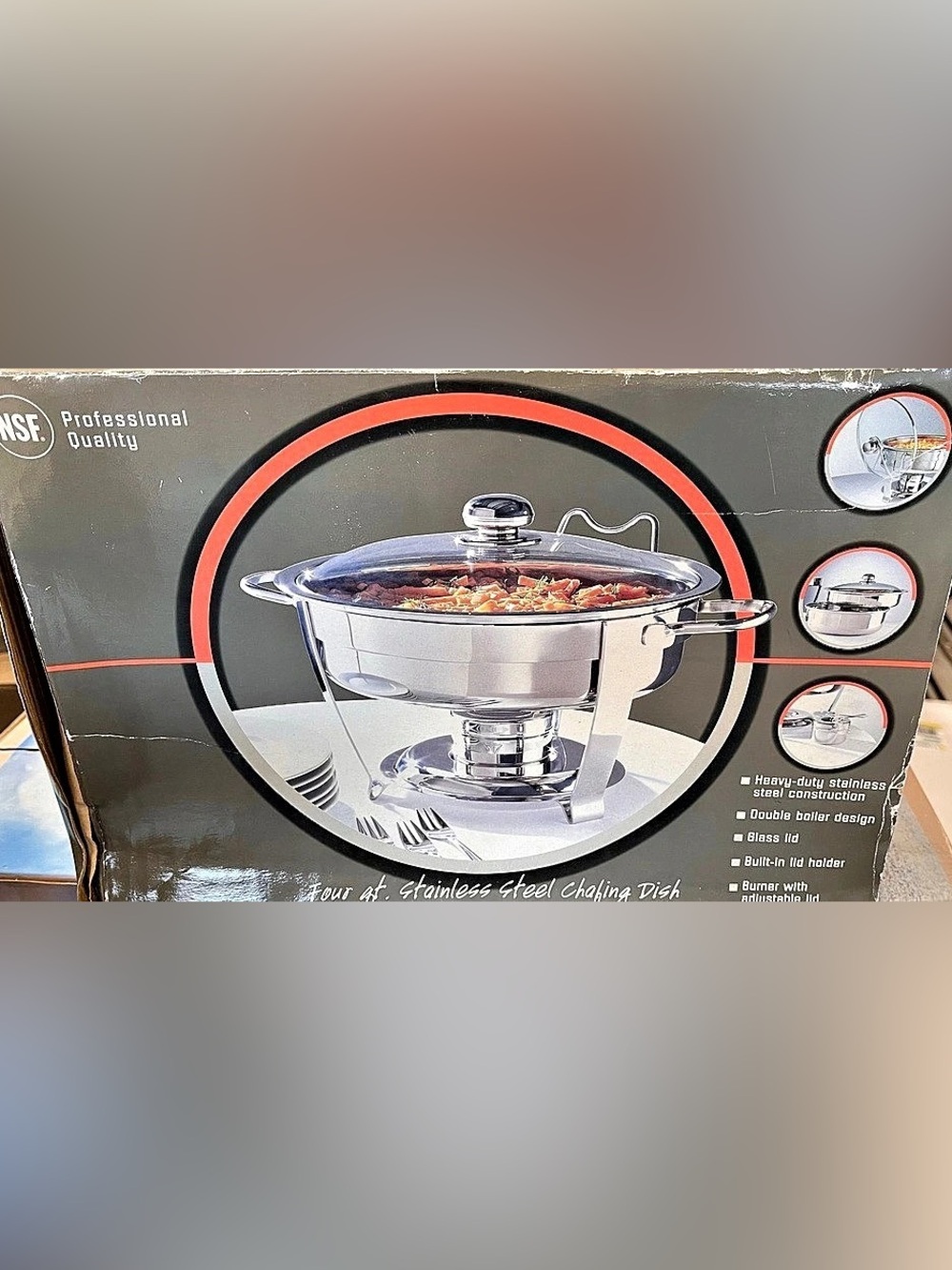NSF Stainless Steel Chafing Dish NWT